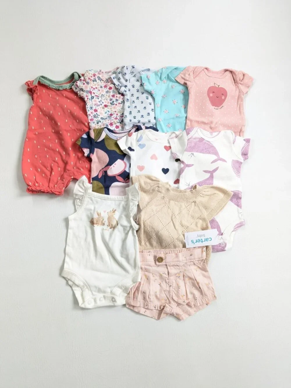 Newborn Baby Girl Lot Of Summer CLothes 11 Pieces Some NWT